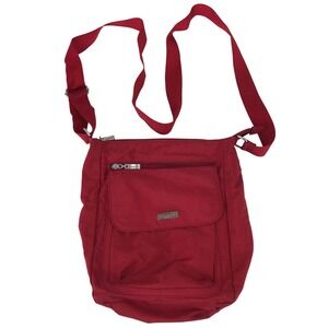 Baggallini red crossbody with front flap pocket